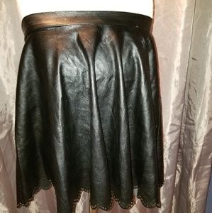 Black Faux Mini Skirt